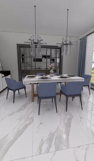 佛山ホテルのリビングルームキッチンバスルームセラミック床と壁用の光沢のある大理石のタイル屋内と屋外の施釉磁器床タイル